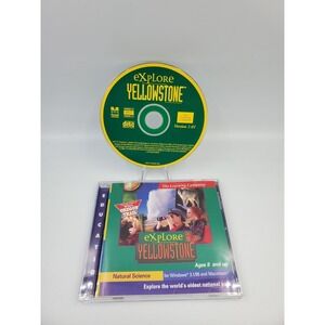 The Learning Company Explore Yellowstone PC, 1997, Windows Mac Tested Working